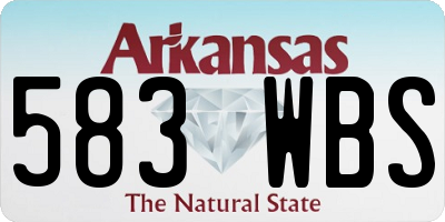AR license plate 583WBS