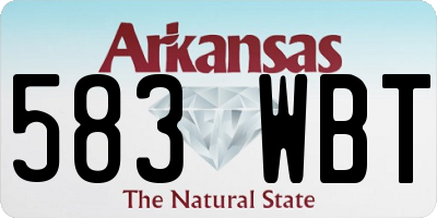 AR license plate 583WBT