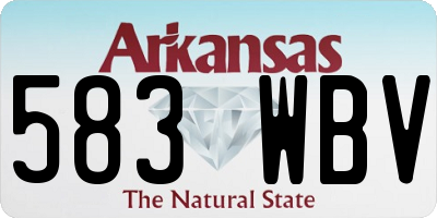 AR license plate 583WBV