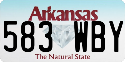 AR license plate 583WBY
