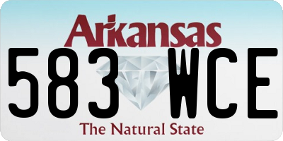AR license plate 583WCE