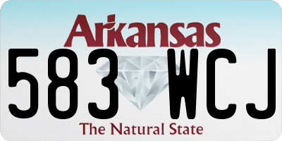 AR license plate 583WCJ