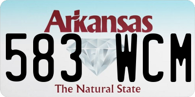 AR license plate 583WCM