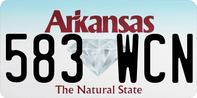 AR license plate 583WCN