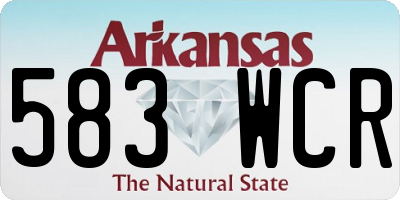 AR license plate 583WCR