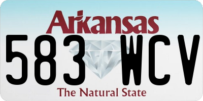 AR license plate 583WCV