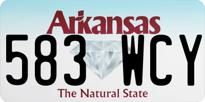 AR license plate 583WCY