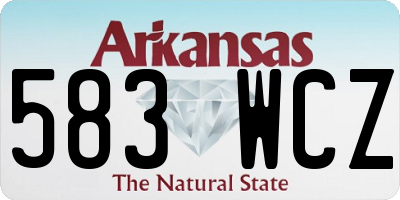 AR license plate 583WCZ