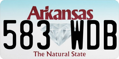 AR license plate 583WDB