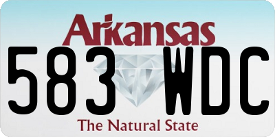 AR license plate 583WDC