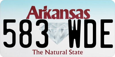 AR license plate 583WDE
