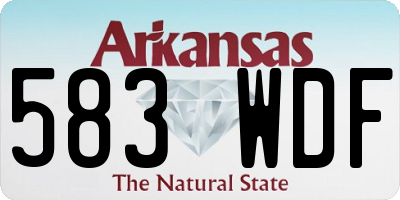 AR license plate 583WDF