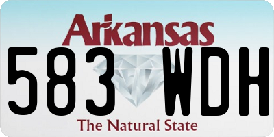AR license plate 583WDH