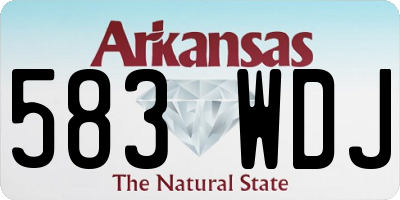 AR license plate 583WDJ