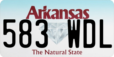 AR license plate 583WDL