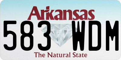 AR license plate 583WDM