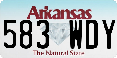 AR license plate 583WDY