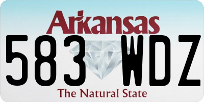 AR license plate 583WDZ