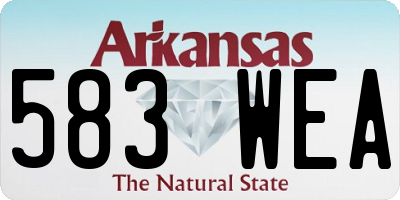 AR license plate 583WEA