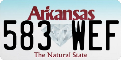 AR license plate 583WEF