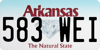 AR license plate 583WEI