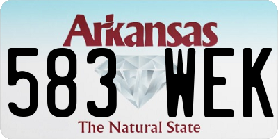 AR license plate 583WEK