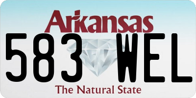 AR license plate 583WEL