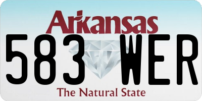 AR license plate 583WER