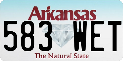 AR license plate 583WET