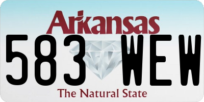 AR license plate 583WEW