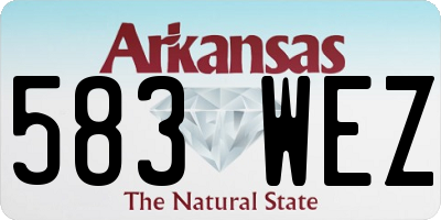 AR license plate 583WEZ