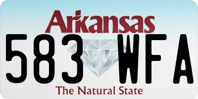 AR license plate 583WFA