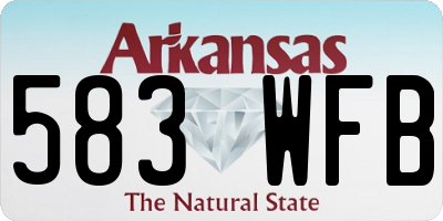AR license plate 583WFB
