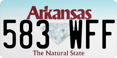 AR license plate 583WFF