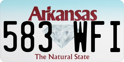 AR license plate 583WFI