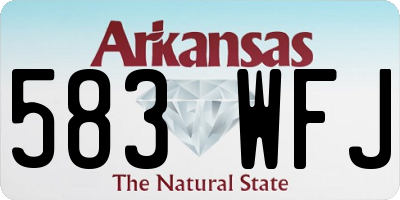 AR license plate 583WFJ