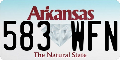 AR license plate 583WFN