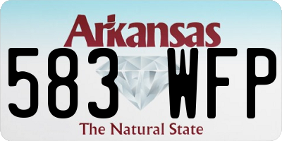 AR license plate 583WFP
