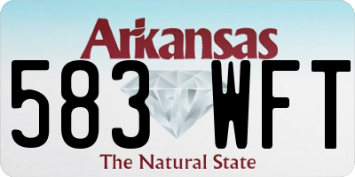 AR license plate 583WFT