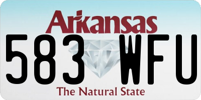 AR license plate 583WFU