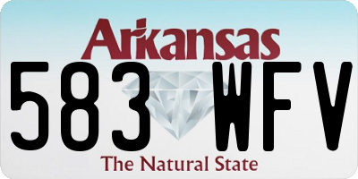 AR license plate 583WFV
