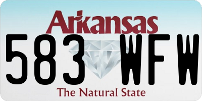 AR license plate 583WFW