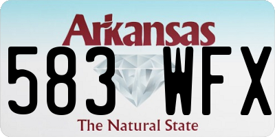AR license plate 583WFX