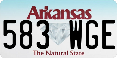 AR license plate 583WGE