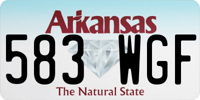 AR license plate 583WGF