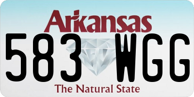 AR license plate 583WGG