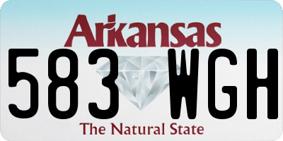 AR license plate 583WGH