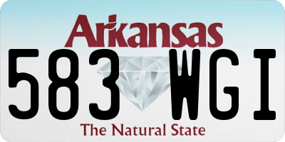 AR license plate 583WGI
