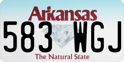 AR license plate 583WGJ