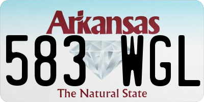 AR license plate 583WGL